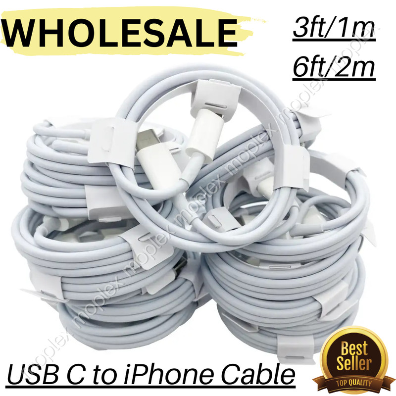 Wholesale Lot USB C to iPhone Cable 3/6ft PD Charging For Apple 14/13/12/11/Pro