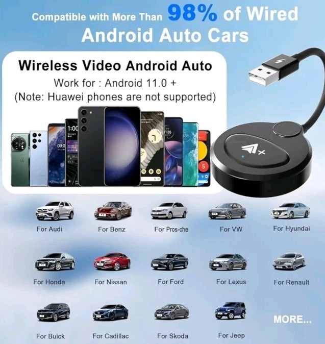 Android Auto Wireless Adapter Support Netflix YouTube Tiktok, Latest Wireless gallery
