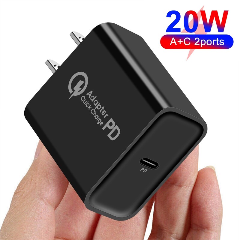 20W USB-C Power Adapter PD Fast Wall Plug Type-C For iPhone 17 16 15 14 Pro Max