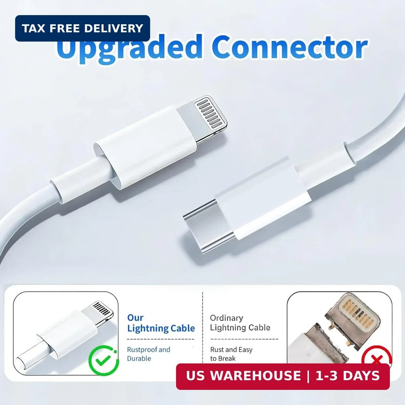 iPhone Charger Cord [Apple MFi Certified] USB C to Lightning Cable 3Pack 10 FT T gallery