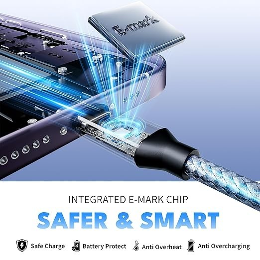 Multi Charging Cable 4 in 1 4 in 2 USB C Splitter Cord Nylon Braided Fast Charge gallery