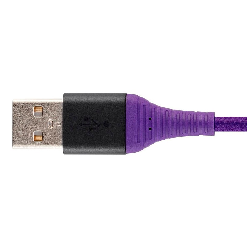 3FT USB Micro B to Type A Sync Data Charge Cable Reinforced Braided Cord Purple gallery