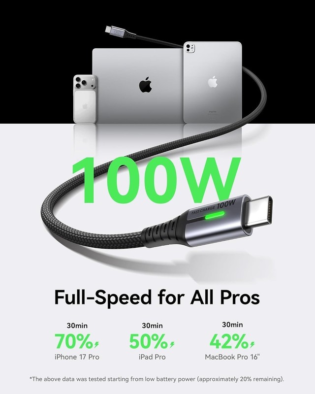 Durable Fast Charge USB C to USB C Cable MacBook/Galaxy/Ipad gallery