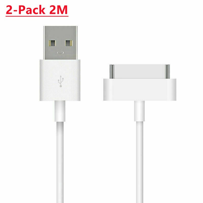 2-PACK 2M 6FT OEM USB Data sync Charging Cable for iPod Video Classic iPad 1/2/3
