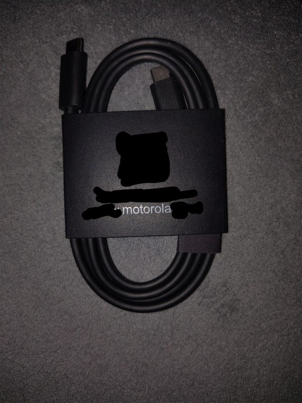 Official Motorola USB-C to USB-C Cable Black Red Inserts OEM Fast Charge 3.3ft