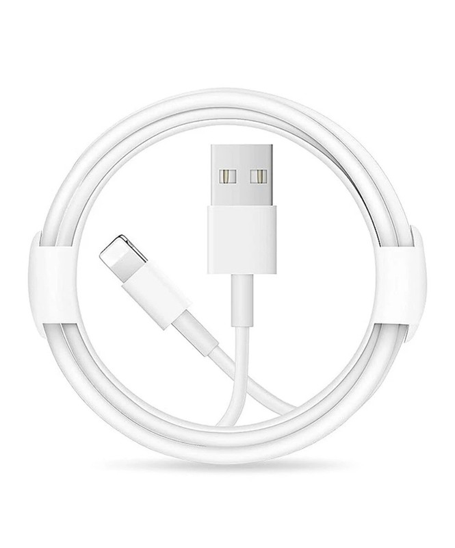 USB-A Charging Cable 3 ft White for Apple iPhone Flexible TPE
