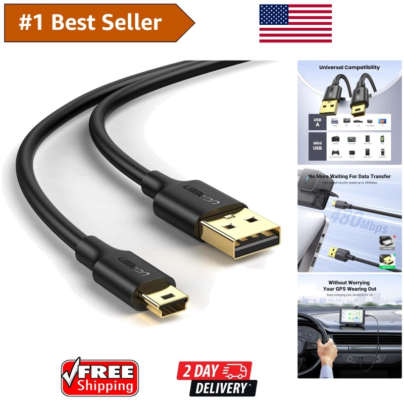 3FT Mini USB B Cable – SuperSpeed Charging for GoPro HERO & SatNav Devices