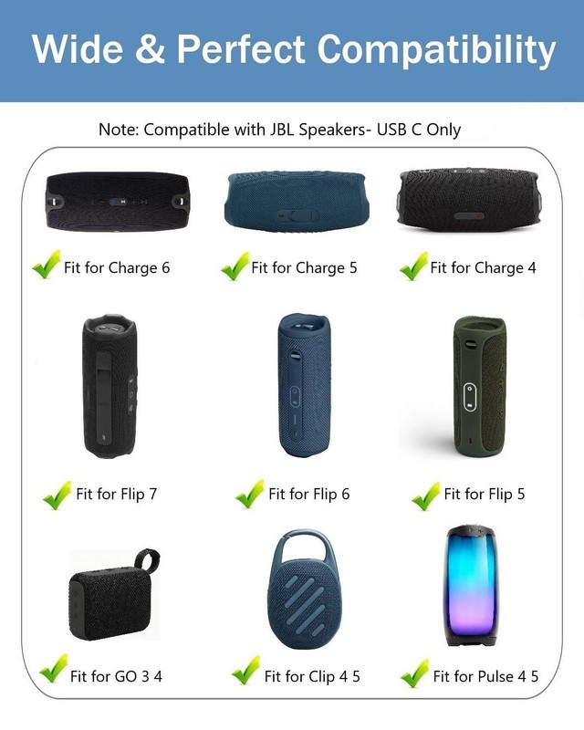 Speaker Charger Charging Cord Fit for JBL Charge 6/5/4, Flip 7/6/5, Clip 5/4,... gallery