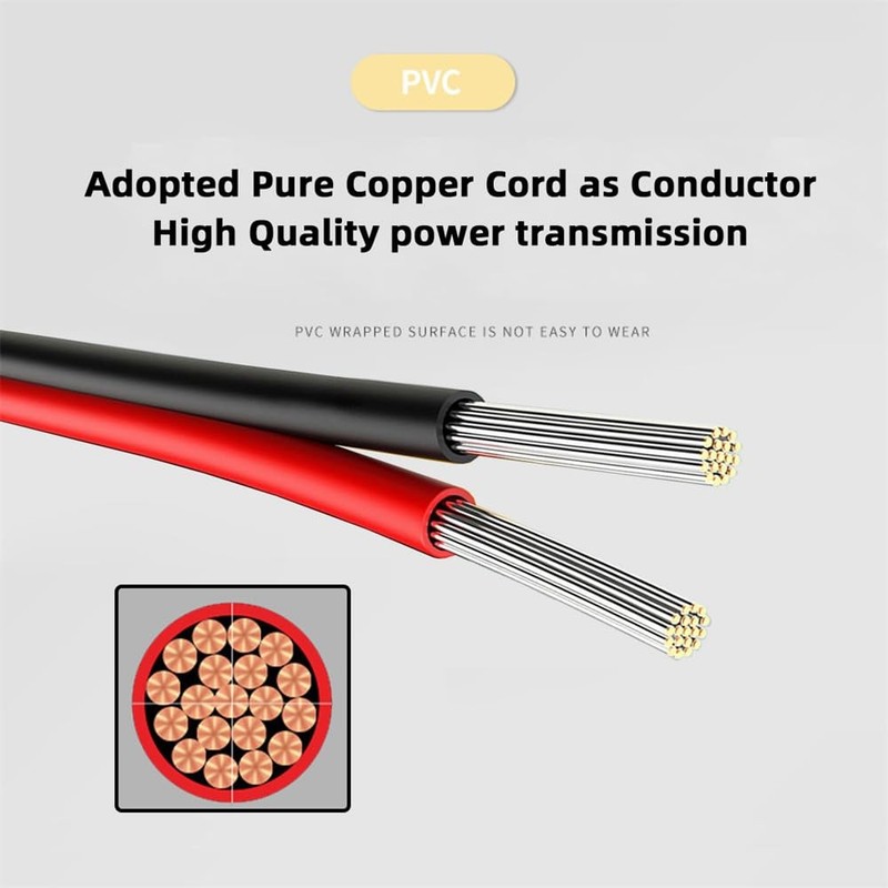 5pcs DIY Type C Female Socket 2Pin Header Wire Extension DC 5V Power Cord 17.5cm gallery