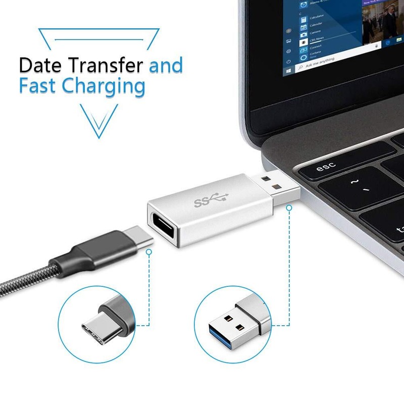 USB 3.1 C Female to USB A Male Adapter 2 Pack A to C USB 3.1 Female to USB A ... gallery