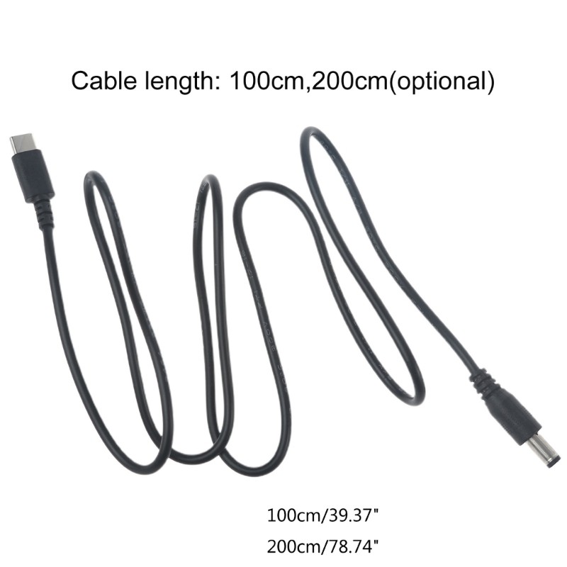 USB C Plugs to DC5.5 x 2.1mm Male Charging Cable Cord with DC-Converter Adapters gallery
