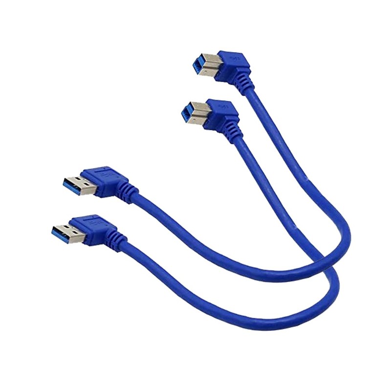 Seadream Angled USB 3.0 Printer Cable; 2Pack 1 ft / 30cm SuperSpeed USB3.0 A …
