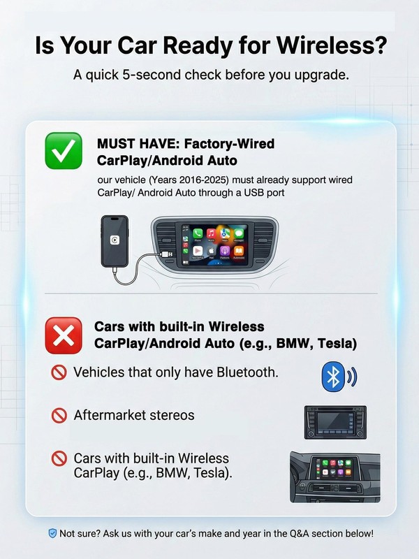 4-in-1 Wireless CarPlay & Android Auto Adapter – AirPlay & Miracast Media Hub... gallery
