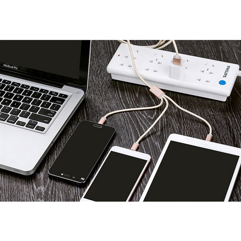 3 in 1 Multiple Head USB Charging Cord Cable For Cellular Phone Android Type C gallery