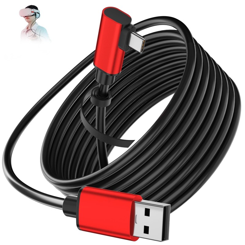 16FT Link Cable, USB A to USB Cable for Meta Quest 3/3s,for Quest 2//Pico 4,U…