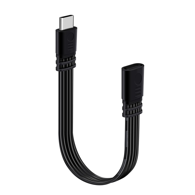Flat Short USB Extension Cable 480 Mbps 90 Degree Right Angle USB to Female E...