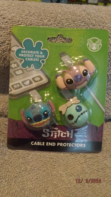 Disney Stitch Cable End Protectors–Brand New