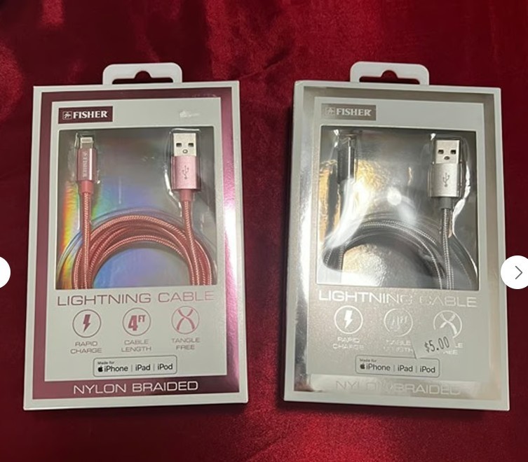Fisher 4ft Nylon Braided Cables (2 Pack)
