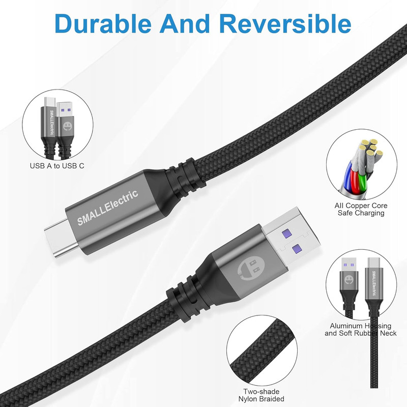 Extra Long USB Type-C 16Ft Fast Charging Cable, USB C to a Quick Charger Cord 16 gallery
