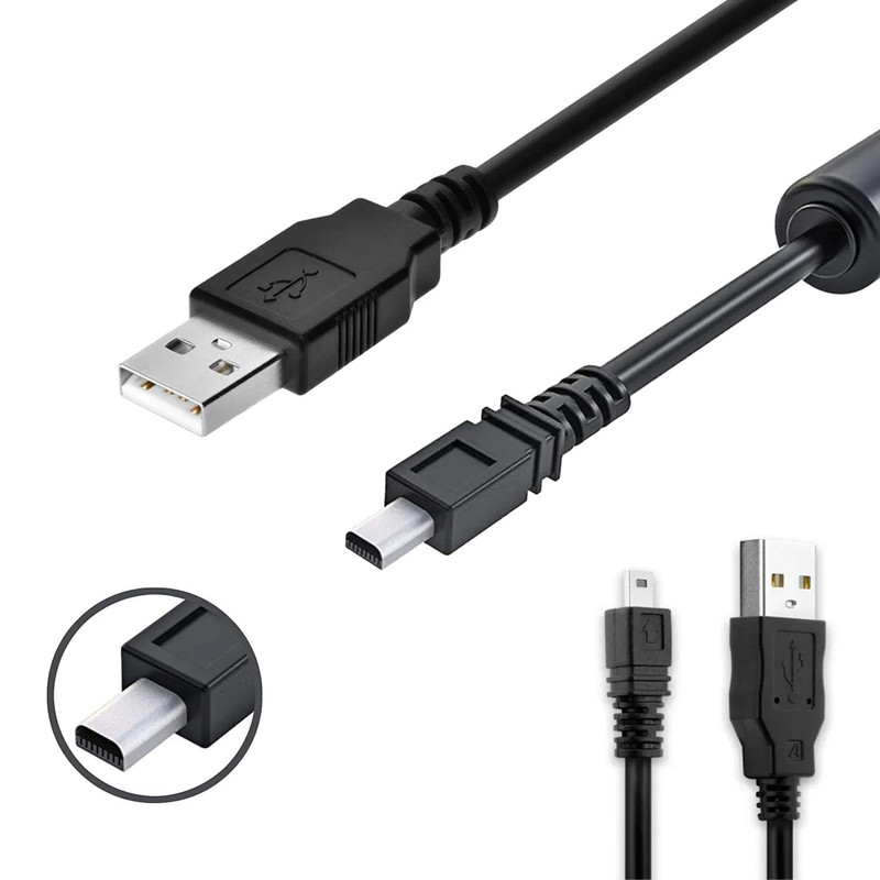 Black Durable 8 Pin Mini USB Cable 4.9Ft - USB 2.0 a to 8-Pin Mini B Cable W/... gallery