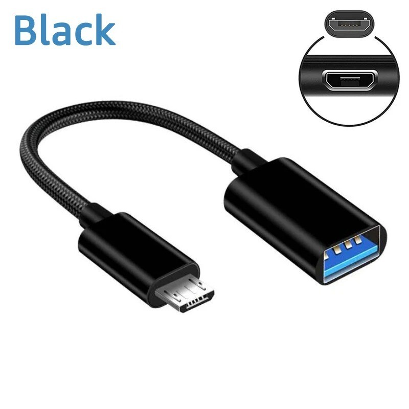 1Pc Black Micro USB OTG Adapter Male To USB 2.0 Female Android Converter