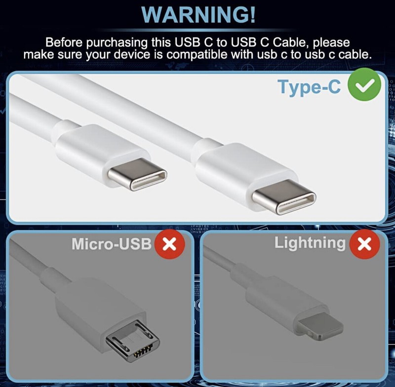 Lot USB Type C to USB C Cable Fast Charger PD For Samsung S10 S20 Apple IP 15 gallery