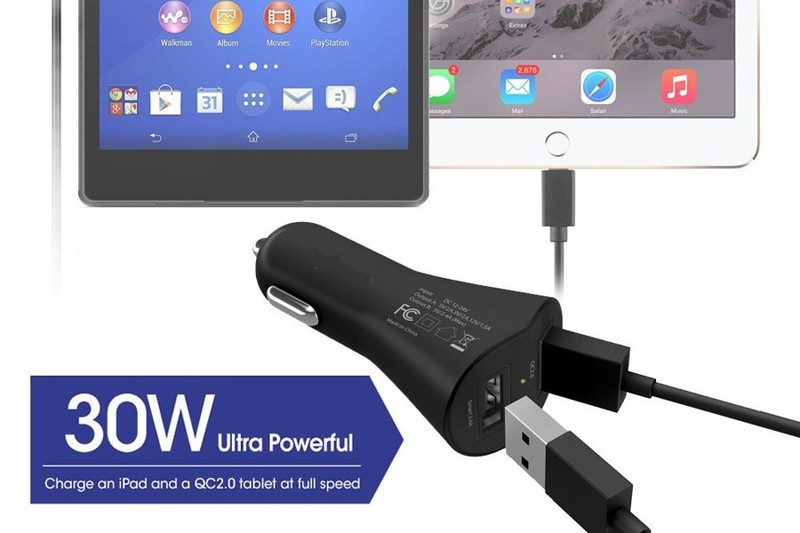 For Galaxy Tab S7/S9/S10/FE/Plus - Car Charger 30W Fast 2-Port gallery