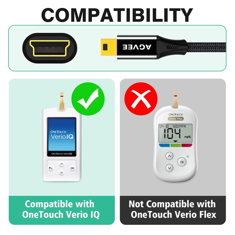 2 Pack 6.6Ft Mini USB Cable Replacement Charger Charging Cable Cord for Leapfrog gallery