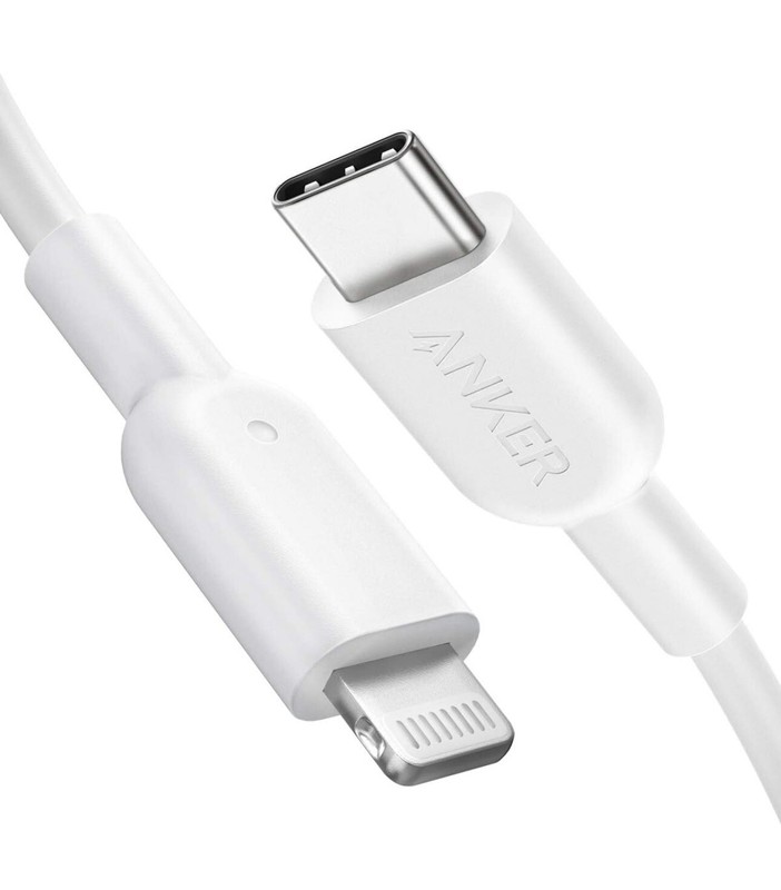 Anker USB C to Lightning Cable 6ft Apple MFi-Certified Charging (white)
