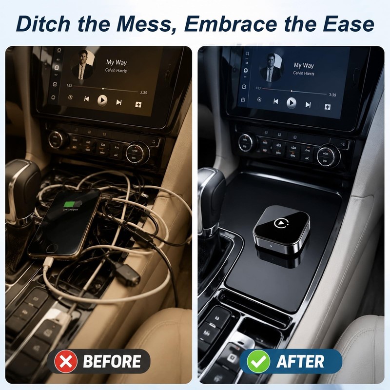 Wireless CarPlay & Android Auto Adapter for Cars, Converts Wired CarPlay to W... gallery