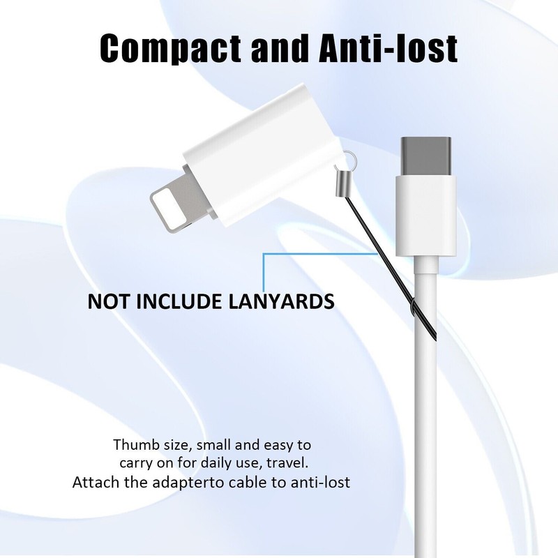 5.8 USB Type C Female to iOS Male Adapter For iPhone 14/13/12/11/XR/XS/SE 3 Lot gallery