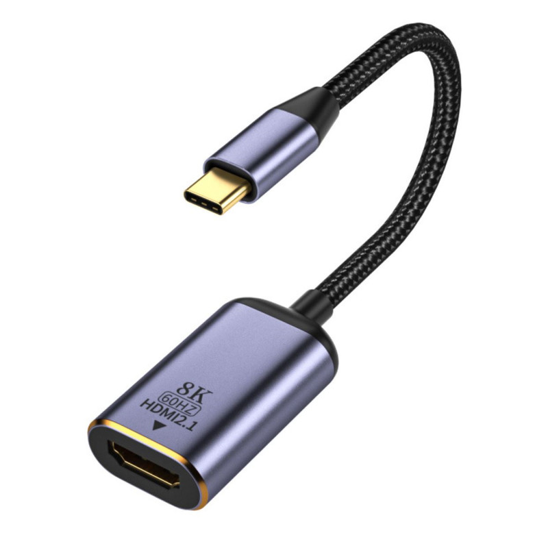 HDMI 2.1 Adapter USB Type C DP Mini DP Converter Connector 8K@60Hz