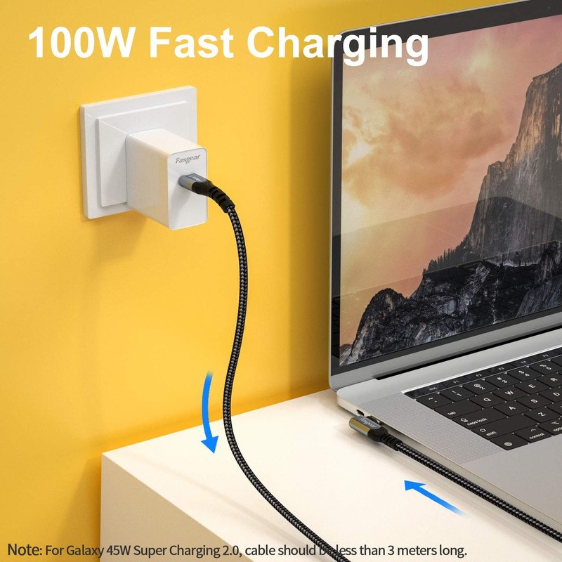 E-Marker Chip USB C Cable 100W PD Fast Charge gallery