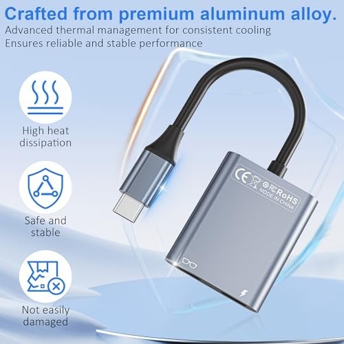 USB-C to HDMI Glasses Charging Adapter, 100W PD, 4K@60Hz for Switch, PS4/5, Xbox gallery