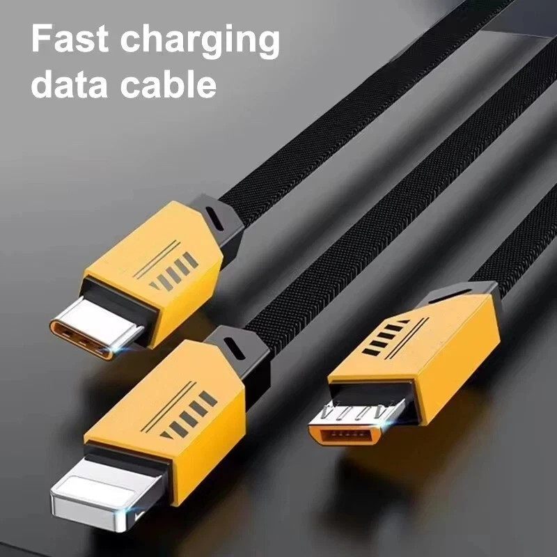 4 in1 Multi USB Charging Cable Fast Charger Cord For iPhone/Samsung/Type C/Micro gallery