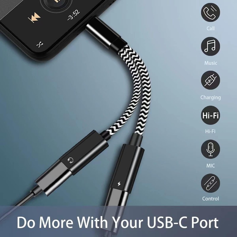 Multi-Function USB C Audio Splitter & Charging Adapter - Ultra-Durable Design gallery