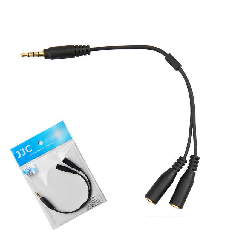 JJC SPY1 Cable Adapter 3,5 mm TRRS an 2x 3,5mm Buchse Verteiler iPhone 4s 5 5s 6