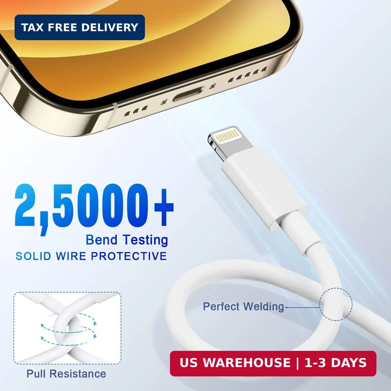 USB C to Lightning Cable [Apple MFi Certified] 2Pack 6FT iPhone Fast Charger Cab gallery