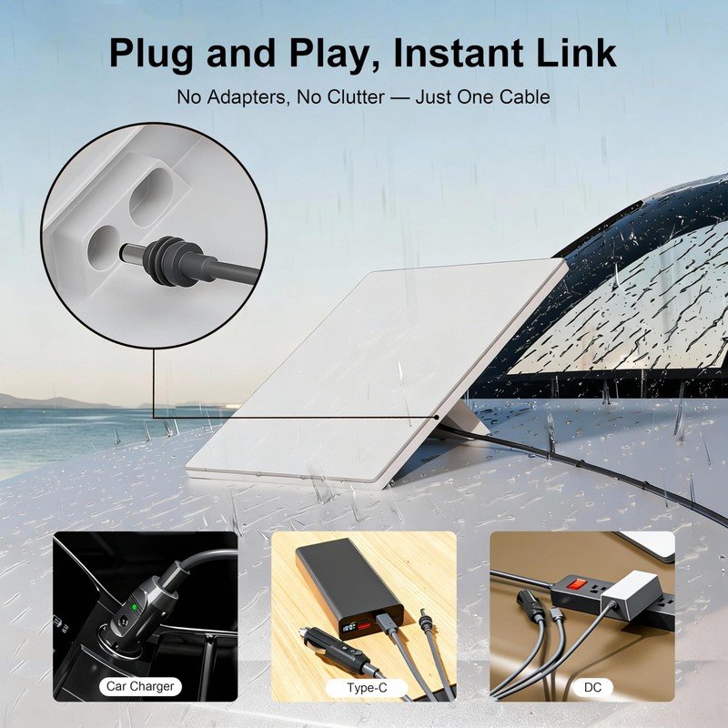 Ureegle 3 in 1 Starlink Mini Cable 10FT - 100W USB C 12-24V Car Charger and D... gallery