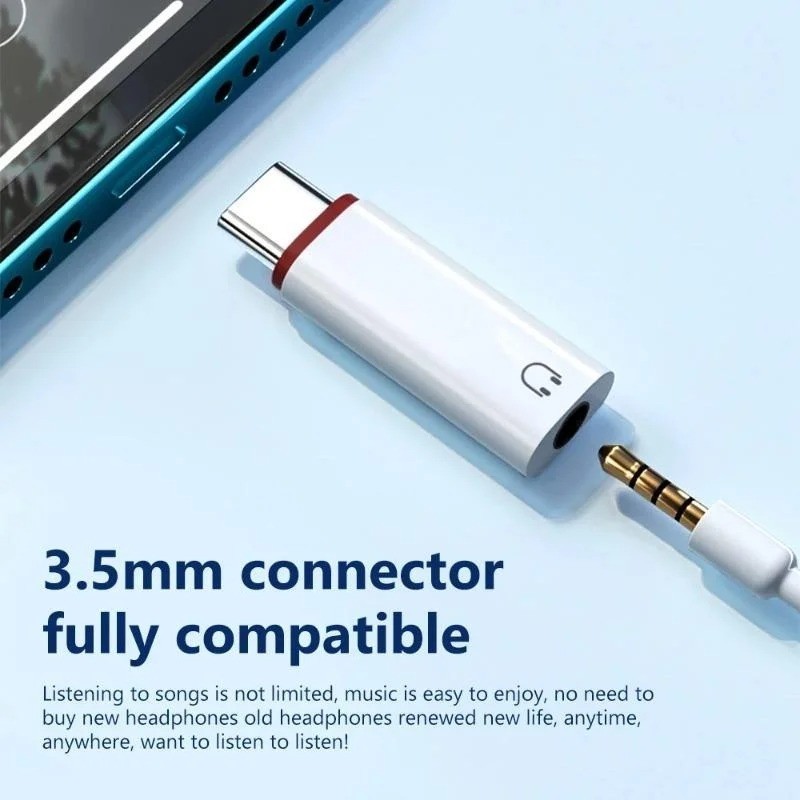 USB-C Type C Adapter Port to 3.5MM Aux Audio Jack Earphone Headphone Car Lot gallery