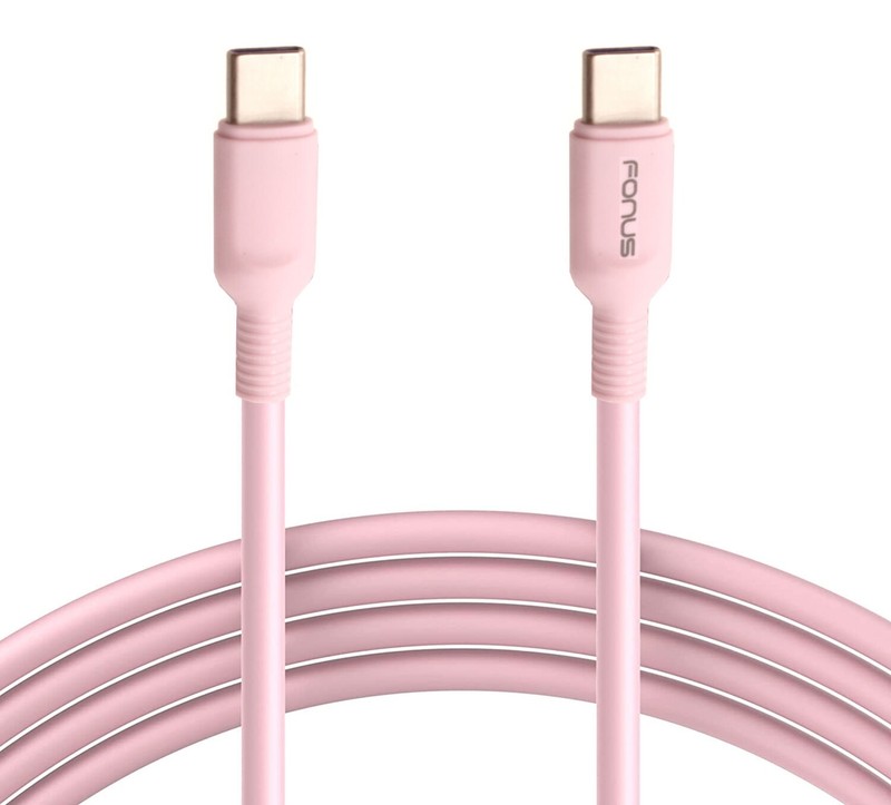 For iPhone 15/Pro/Max/Plus – USB-C to Type-C Pink 10ft Long Cable PD Fast