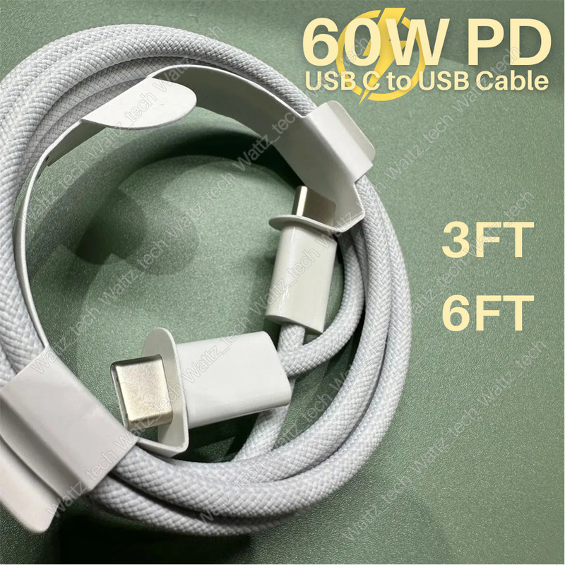 For i Phone 15 16 17 60W USB-C to C Cable PD Fast Charger Type C Charging Cord