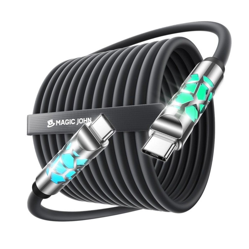 240W Fast Charging Cable, 6.6FT Soft Silicone USB C to USB C Cable, USBC for …