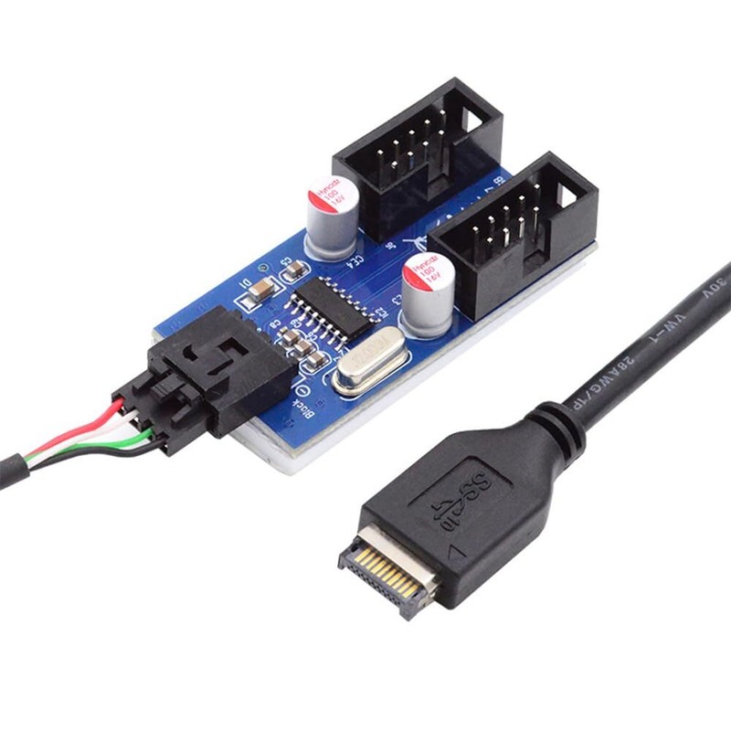 Cable USB 3.1 Front Panel Header Type-E to 4pin IDC Housing USB Type-A Male 1...