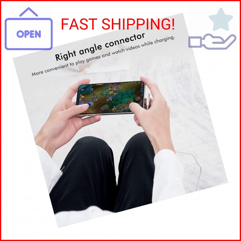 iPhone USB C to Lightning Cable,【2Pack 6FT MFi Certified】Right Angle 90 Degree F gallery