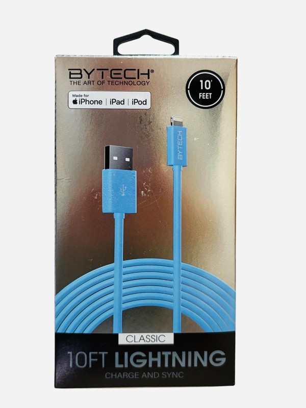 Case Logic MFI-cert Charge & Sync Cable 6′ Black / 10’ Blue: iPad, iPod, Iphone