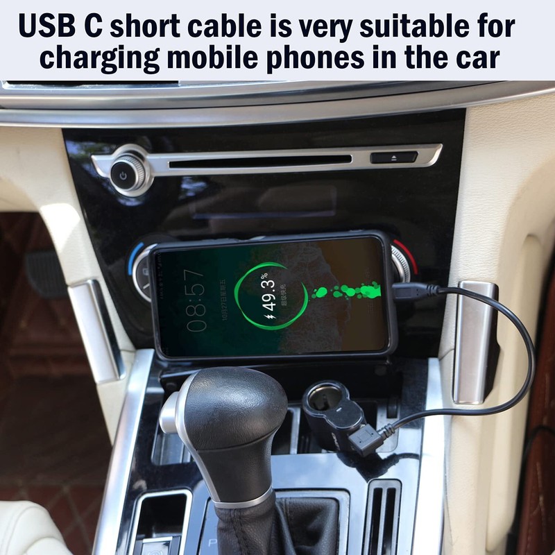 90 Degree USB Adapter Cable 25CM USB-A to USB-C Fast Charging Data Sync gallery