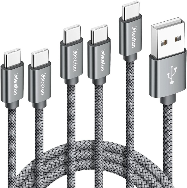 USB C Cable, USB to USB C Cable, [5 Pack, 3/3/6/6/10 Ft] Type C Charger Cable Fa