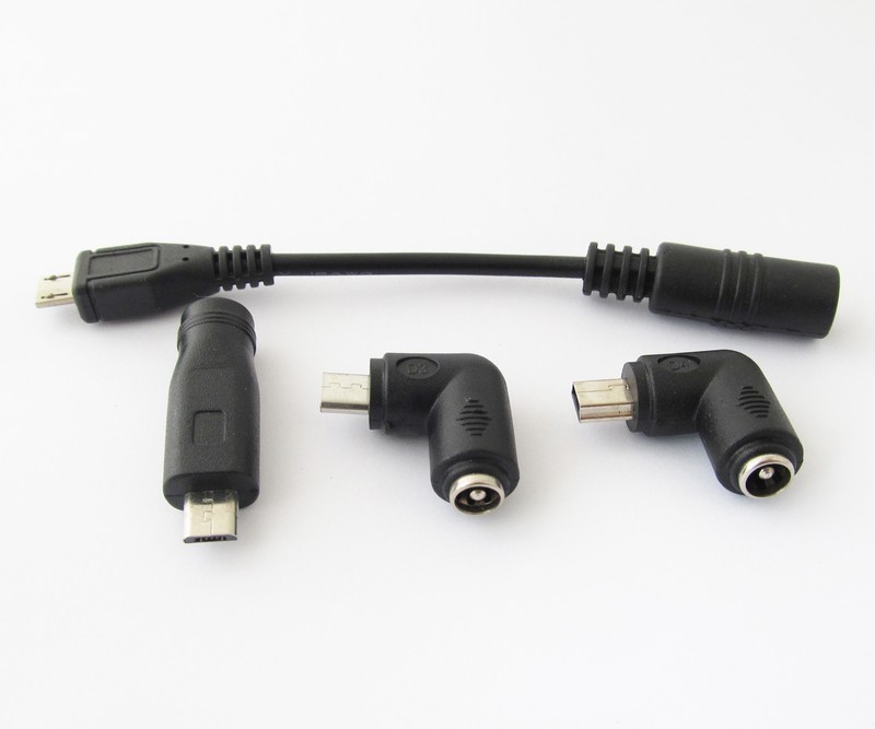 100pcs 5.5×2.1mm Female to Micro/ USB 5Pin Male DC Charging Cable Mini & Adapter