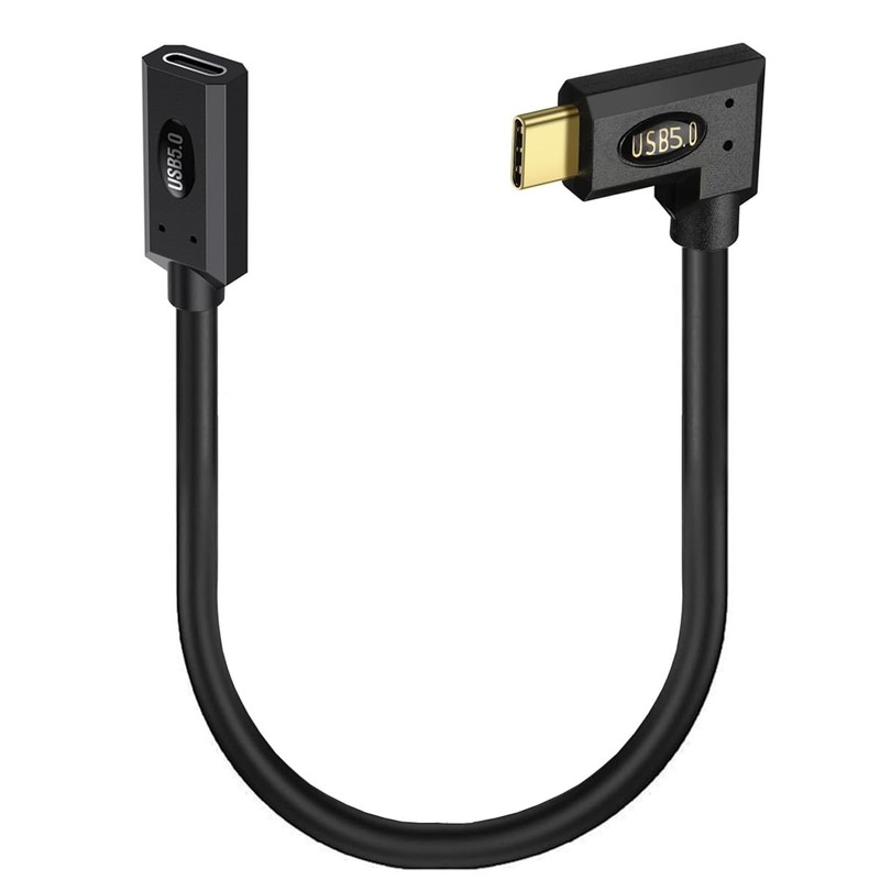 USB5 Cable 30cm, Right Angle 80Gbps USB C Extension Cord (30cm)